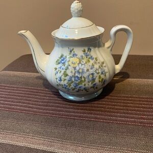 Charming Blue Floral Teapot